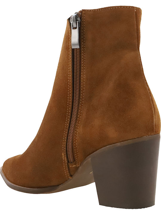 Wildleder Stiefeletten Damen Tabac Braun