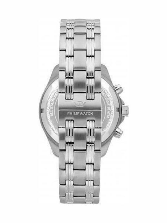 Philip Watch Blaze Men's Watch 41mm Chronograph Battery with Silver Metal Bracelet