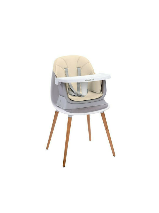 Kikka Boo Eat & Play Baby Highchair 6 in 1 with Adjustable Height Beige