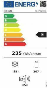Hisense Ψυγειοκαταψύκτης 292lt NoFrost Υ178.5xΠ59.5xΒ59εκ. Inox RB372N4AC2