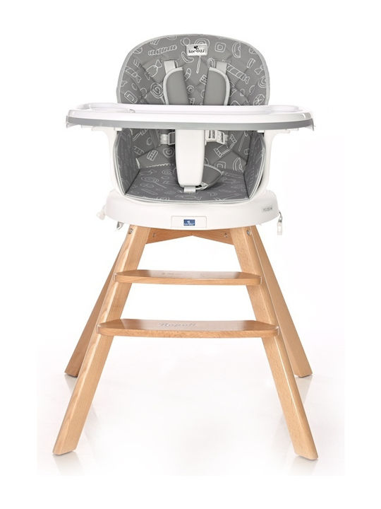Lorelli Napoli Baby Highchair 3 in 1 with Adjustable Height Grey Candy
