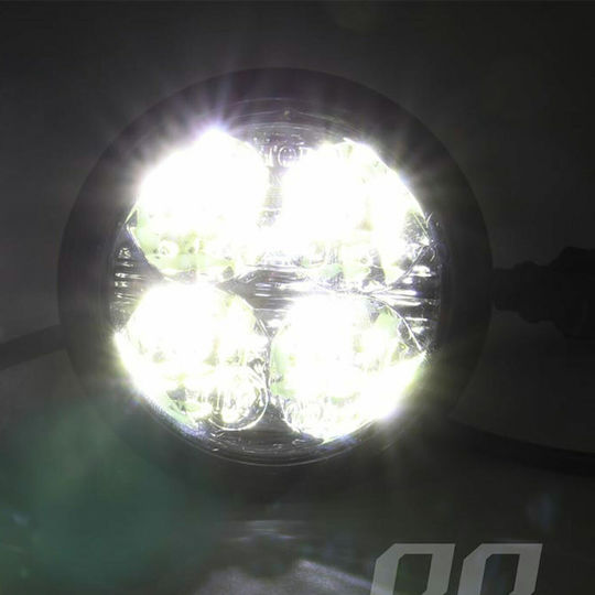 AMiO DRL 510L Στρογγυλό Φώτα Ημέρας Αυτοκινήτου LED Universal 12 / 24V 16W 2τμχ