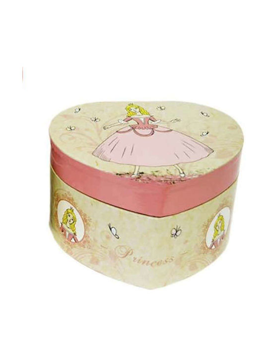 SP Souliotis Kinder-Schmuckkästchen Herz aus Holz Rosa