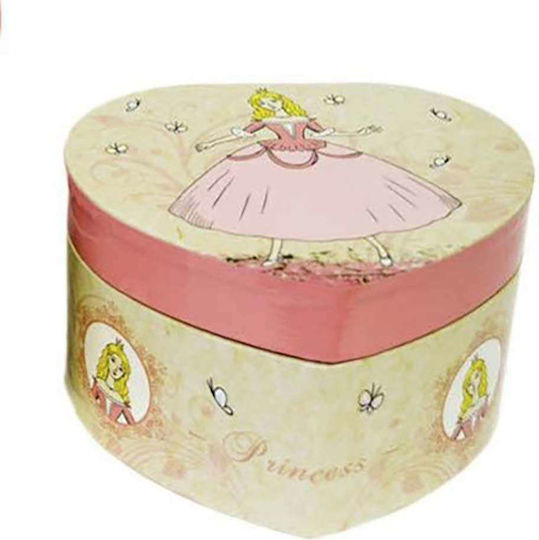 SP Souliotis Kinder-Schmuckkästchen Herz aus Holz Rosa