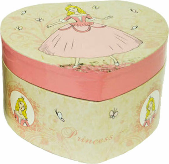 SP Souliotis Kinder-Schmuckkästchen Herz aus Holz Rosa