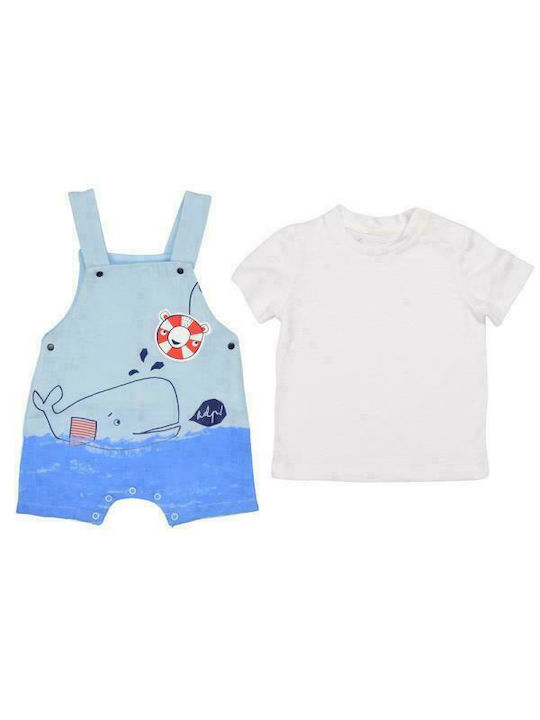 Hashtag Kids Set with Shorts Summer 2pcs Light Blue