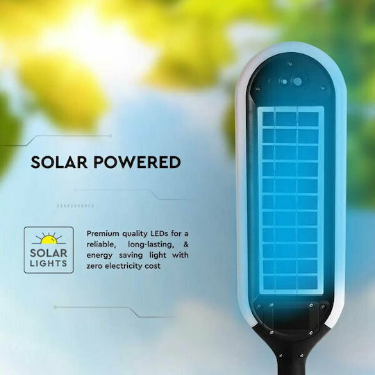 V-TAC VT-945 Aufgespießt Solarleuchte 5W 400lm Natürliches Weiß 4000K mit Bewegungssensor und Fotokontakt IP65