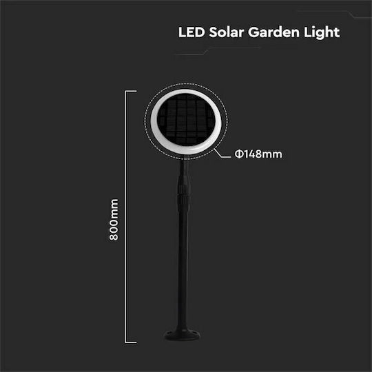 V-TAC VT-943 Set of 2 Stake Solar Lights 3W 260lm Natural White 4000K with Photocell IP65