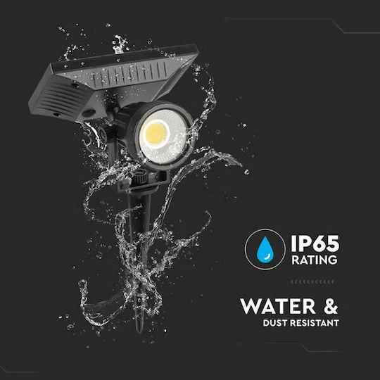 V-TAC VT-952 Spiked Lampă Solară 2W 40lm Alb Rece 6400K cu Fotocelulă IP65 14cmx15cmx28cmcm