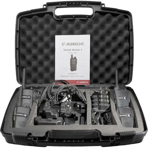 Albrecht Tectalk Worker 3 Ασύρματος Πομποδέκτης PMR 0.5W χωρίς Οθόνη Σετ 4τμχ