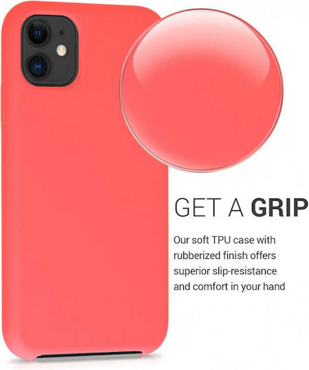 KWmobile Rubber Back Cover Silicone Living Coral (iPhone 11)