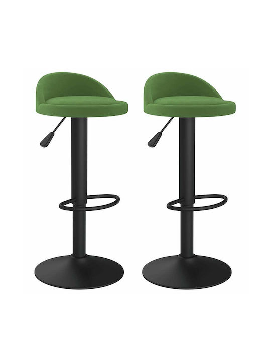 Hocker Bar mit Höhenverstellbar Dark Green 2Stück 36x38x72-94cm