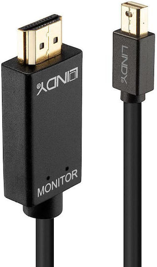 Lindy Cable mini DisplayPort male - HDMI male 5m Black (36929)