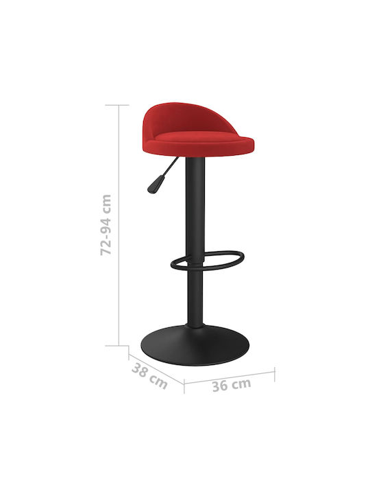 Stool Bar with Adjustable Height Bordeaux 2pcs 36x38x72-94cm