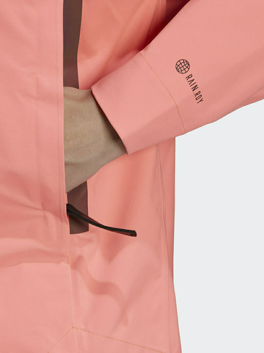 Women's Short Sports Jacket for Winter Acid Red