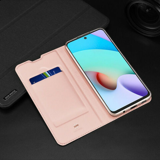 Dux Ducis Skin Pro Книга Изкуствена кожа Розов (Redmi 10 / 10 2022)