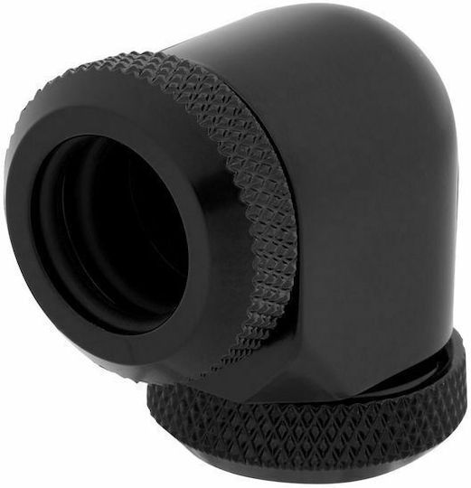 Corsair Hydro X Series XF Hardline 90° 12mm OD Fitting Fittings Μαύρο