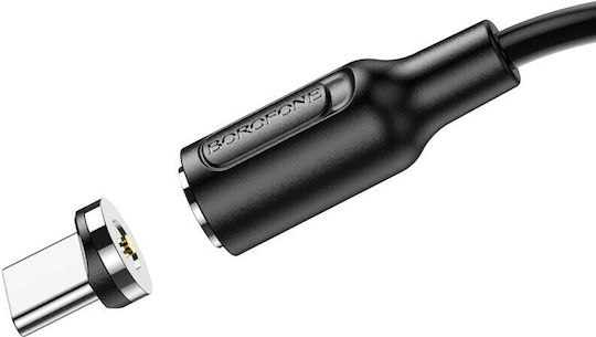 Borofone BX41 Magnetic USB 2.0 Cable USB-C male - USB-A Μαύρο 1m