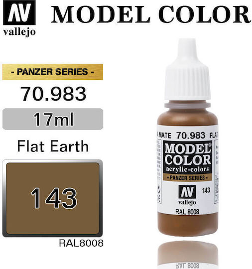 Acrylicos Vallejo Model Χρώμα Μοντελισμού Flat Earth 17ml