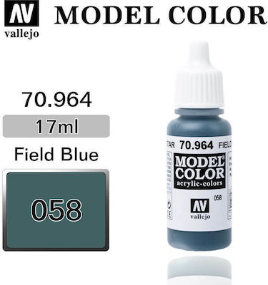 Acrylicos Vallejo Model Model Making Paint Field Blue 17ml 70.964