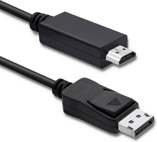 Qoltec Cable DisplayPort male - HDMI male 2m Black (50441)