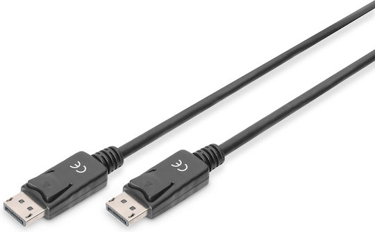 Digitus Кабел DisplayPort мъжки - DisplayPort мъжки 3м Черен (AK-340100-030-S)