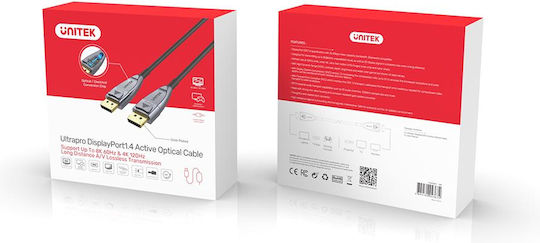 Unitek Cable DisplayPort male - DisplayPort male 10m Silver (C1616GY)