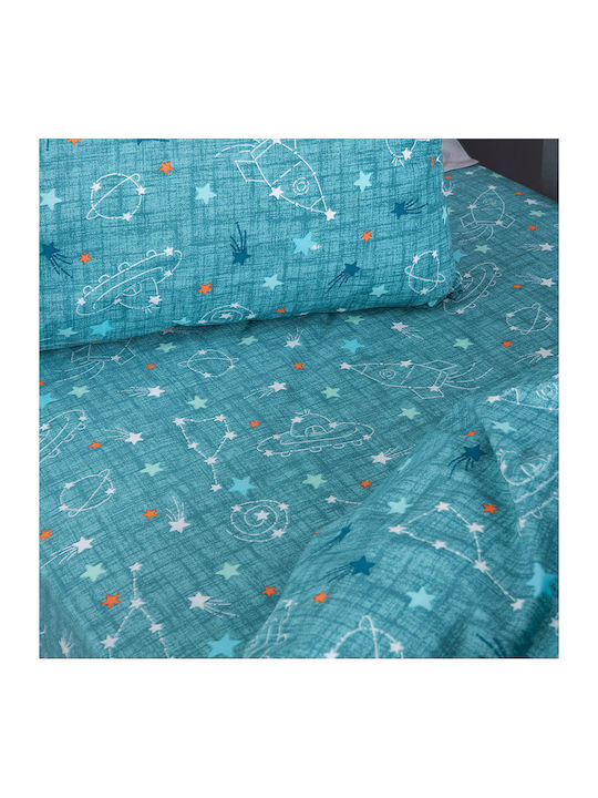 Palamaiki Luminous Kids Cotton Pillowcase 50x70cm Comet Green 9-050118-003