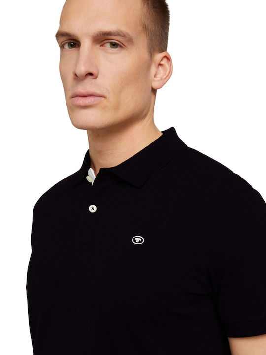 Basic Polo Μπλούζα Κοντομάνικη Μαύρη