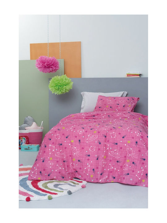 Palamaiki Luminous Kids Cotton Pillowcase 50x70cm Comet Fuchsia