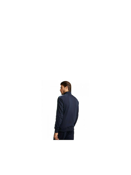 Guess Men's Sweatshirt Jacket with Pockets Navy Blue