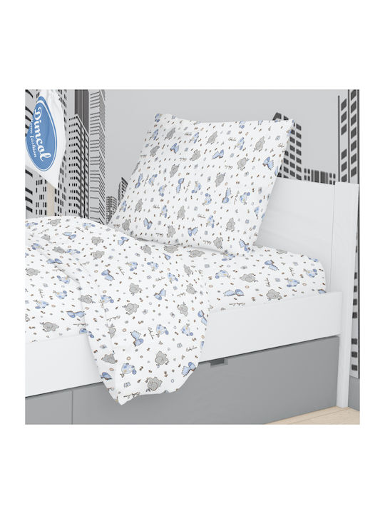 Dimcol Elephant Kids Cotton Pillowcase 50x70cm 174 Blue