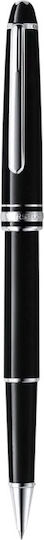 MontBlanc Meisterstuck Pen Rollerball Black with Black Ink Platinum Classique