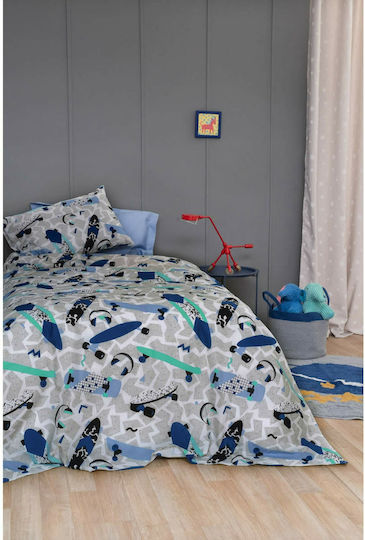 Palamaiki Față de pernă pentru copii din bumbac 100% 50x75cm Green Palamaiki Față de pernă pentru copii din bumbac 100% 50x75cm Green