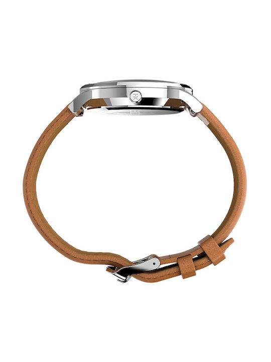Timex Waterbury Classic Men's Watch 40mm Battery with Brown Leather Strap