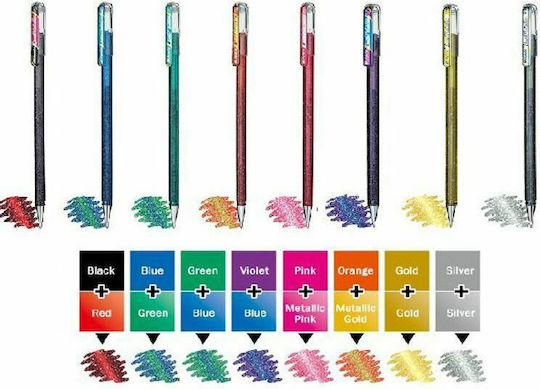 Pentel Hybrid Dual Metallic Gel Stifte