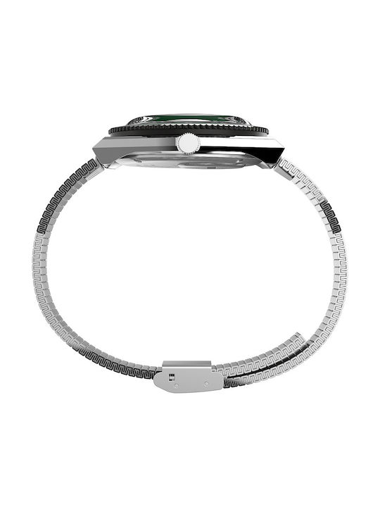 Timex Watch Battery with Silver Metal Bracelet