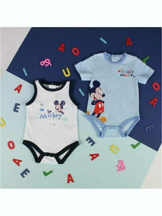 Cerda Mickey Mouse Disney Подредба Бебешки Бодита Многоцветни 2 Бройки