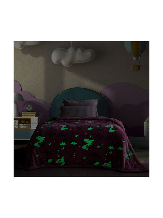 Palamaiki Fleece Fantasy Fluorescent Pink Blanket 160x220cm
