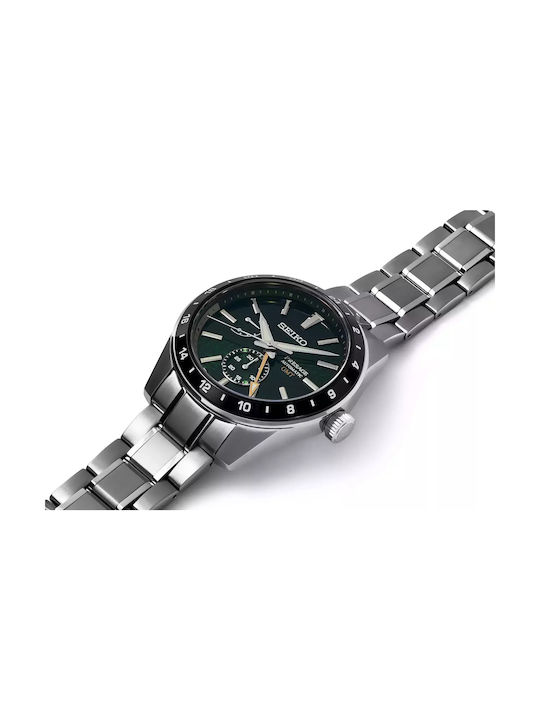 Seiko Presage Prestige Line Men's Watch 42.2mm Chronograph Automatic with Silver Metal Bracelet