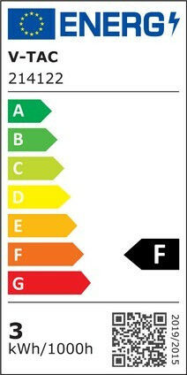 V-TAC VT-1818 LED-Lampe 3.7W 100mm für Fassung E14 und Form C37 Kühles Weiß 320lm
