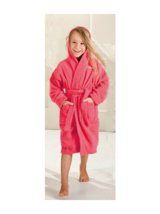 Guy Laroche Kids Hooded Bathrobe Tender Cherry