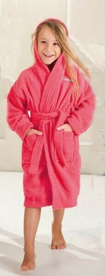 Guy Laroche Kids Hooded Bathrobe Tender Cherry