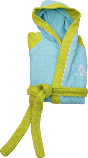 Viopros Kids Bathrobe Turquoise-Green with Hood