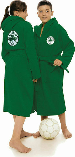 Palamaiki Kids Hooded Bathrobe Panathinaikos Green