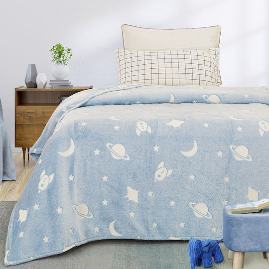 Beauty Home Fluorescent Light Blue Blanket 160x220cm 6253KB