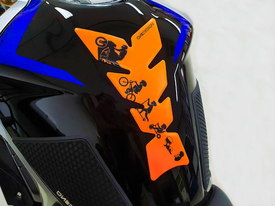 One Design Αυτοκόλλητο Προστατευτικό Ρεζερβουάρ Onedesign Biker's Evolution Fluo Πορτοκαλί