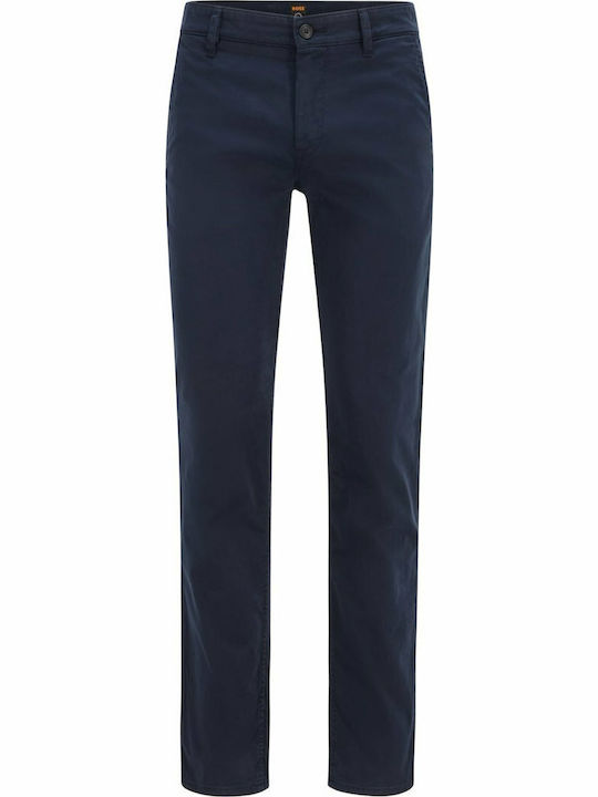 Schino-slim D Trousers Chino Elastic in Slim Fit Navy Blue
