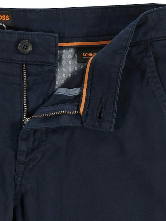 Schino-slim D Trousers Chino Elastic in Slim Fit Navy Blue