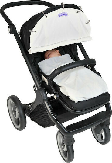Dooky White Stroller Sunshade Fabric Sunshade Creme
